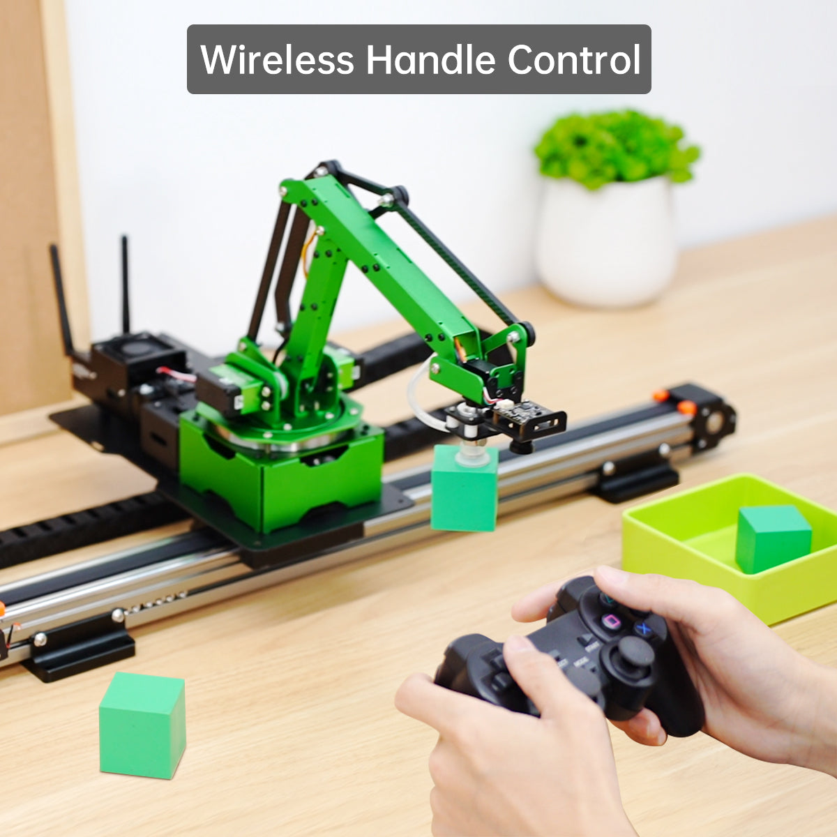 Hiwonder JetMax Pro JETSON NANO Robot Arm with Mecanum Wheel Chassis/ Electric Sliding Rail Support ROS Python Hiwonder JetMax Pro JETSON NANO Robot Arm with Mecanum Wheel Chassis/ Electric Sliding Rail Support ROS Python